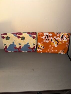 Rachel Pally Yellow & Orange Floral Zip Pouch Set